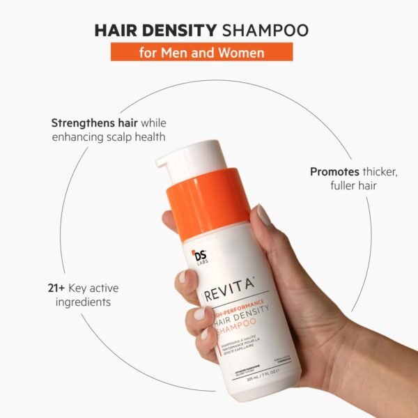 DS Labs Revita Shampoo – High-Performance Hair Density Shampoo, Volumizing & Thickening, Fuller, Healthier-Looking Hair, Sulfate & Silicone Free, For Men & Women, 205mL