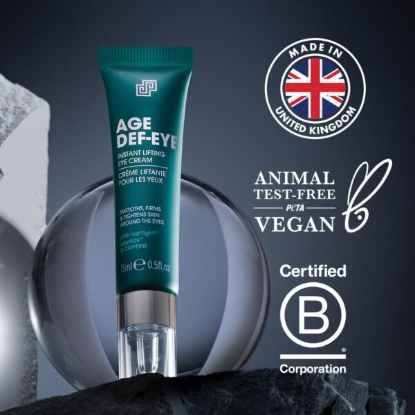 Mens Eye Cream, Lifting & Firming Formula, Helps Reduce Fine Lines and Crow's Feet, Hydrating with Peptides & Caffeine, 15ml. Aka. AGE DEF-EYE