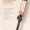 Large Curling Iron 2 Inch, Ceramic Long Barrel Hair Curling Wand, Hair Styling Tool, Dual Voltage, LCD Display, Black