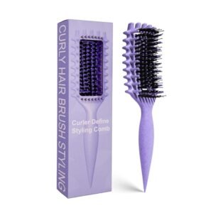 610rqDNPseL._SL1500_.jpg Curly Hair Brush Candybrush Curl Defining Brush for Detangling Shaping and Defining Curls for Women, Men, Wet & Dry Hair (Purple)