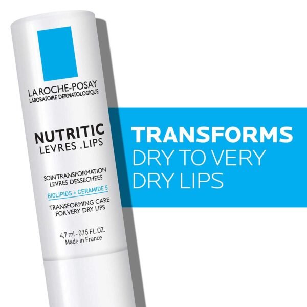 610wYbG5PCL._SL1500_.jpg La Roche-Posay Nutritic Lip Balm for Very Dry Lips, Soothes and Repairs Chapped Lips with Shea Butter and Ceramides, 0.15 Fl Oz (Pack of 1)