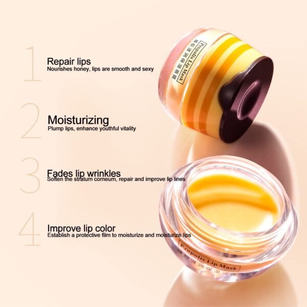 611G71DuyRL._SL1300_.jpg Honey Lip Mask, Ksndurn 1 PC Lip Scrubs Exfoliator & Moisturizer - Bee Balm Lip Balm Honey Pot/Hydrating Prevention Dry,Sleeping Lip Mask Lip Scrubs for Dry Lips