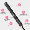 611HeCpYnL._AC_SL1500_.jpg Hair Straightener and Curler 2-in-1, 360° Airflow Styler Curling Iron, 1.25 Inch Curling Wand, 20 Million Negative Ion Hair Care, 5 Temps & Auto Off, Dual Voltage (Black)