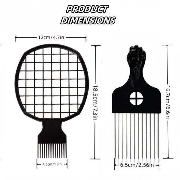 611qpPokSBL._SL1500_.jpg Upgraded Hair Twist Comb Hair Sponge Brush and Metal Afro Hair Pick Comb Set for Black Men Women Curls, 2 In 1 Afro Hair Coil Pick Combs Curl Brush (2 Pcs)