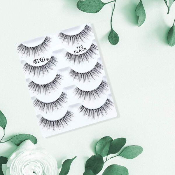 611xQu9xuPL._SL1000_.jpg Ardell Natural False Eyelashes 110 Black - Eye-Lifting Effect Eye Makeup, Natural Look Strip Lashes - 5 Pairs, 2 Pack