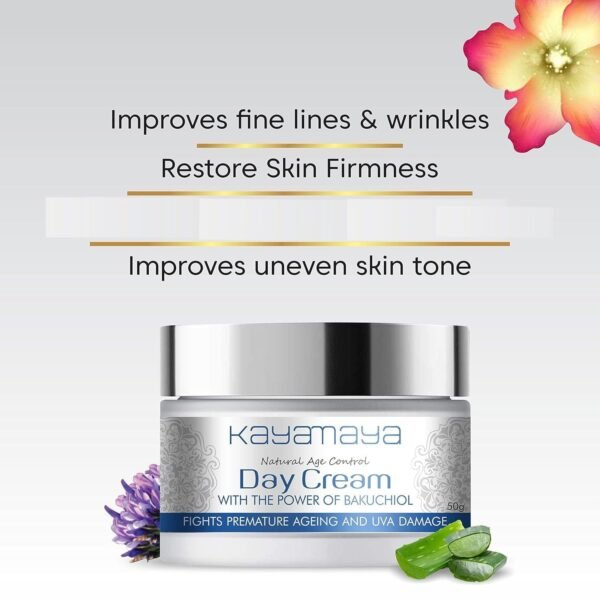 Natural Age Control Day Face Cream for Women & Men| With Bakuchiol (Natural Retinol)| Age Control Face Cream | Reduces Fine Lines & Wrinkles & Gives Sun Protection| Anti-Ageing Cream, 50g