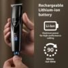 6123Rb1DXqL._AC_SL1500_.jpg Electric Beard Trimmer for Men: 12-in-1 Professional Barber Hair Clippers - Cordless Grooming Kit - Turbo Speed & Precision Blades