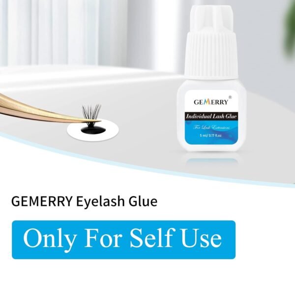 6129-F77vtL._SL1500_.jpg Individual Lash Glue 5ML Long Lasting Eyelash Adhesive for Self Application and Cluster Extensions - Black