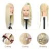 Mannequin Head with Real Human Hair 80% 26 Inch Hair Mannequins to Practice on Doll Heads for Hair Styling with Clamp and Tools Cosmetology Mannequin Head（ #613 Blond）