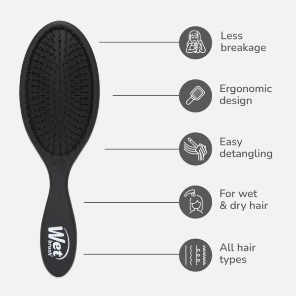 612cLhDpodL._SL1500_.jpg Wet Brush Original Detangler Hair Brush, Black Frost - Ultra-Soft IntelliFlex Bristles - Detangling Brush Glides Through Tangles For All Hair Types (Wet Dry & Damaged Hair) - Women & Men