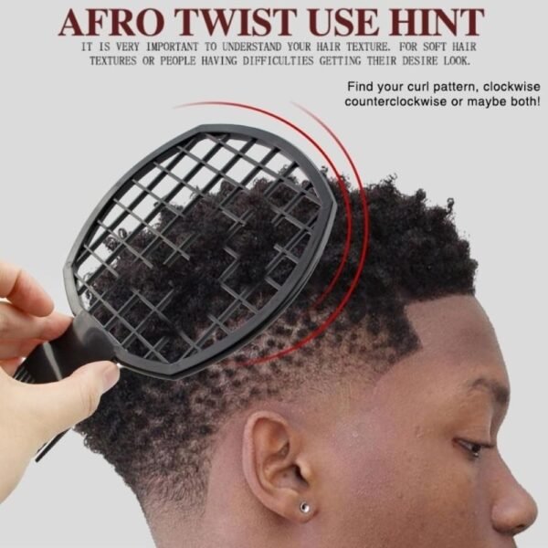 612i303l6KL._SL1000_.jpg Upgraded Hair Twist Comb Hair Sponge Brush and Metal Afro Hair Pick Comb Set for Black Men Women Curls, 2 In 1 Afro Hair Coil Pick Combs Curl Brush (2 Pcs)