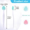 2pcs Silicone Lip Scrub Brush, Double-Sided Lip Exfoliator Brush for Dark Lips, Heart Shape Lip Scrubber Tool for Removing Dead Skin- Pink & Green