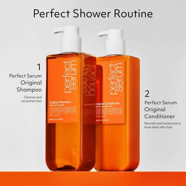 Mise En Scene Perfect Serum Original Shampoo For Damaged Hair - KoreanShampoo with Moroccan Oil, Jojoba Seed, Damage Care MoroccanOil HairProducts | 22.99 Fl Oz