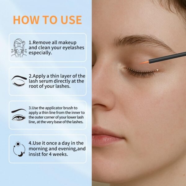 Lash Serum 4ml Nourishing Eyelash Serum Gentle Moisturizing Lash Serum for Thick Long Natural Eyelashes No Irritating