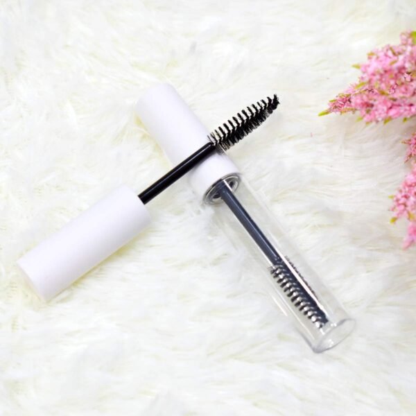 GTHER 10PCS 10ML Empty Mascara Tube Bottles with Eyelash Wand & Rubber Inserts & Funnels Set for Castor Oil/Eyelash Growth Oil, DIY Mascara Cream Container with Cap, Matte White