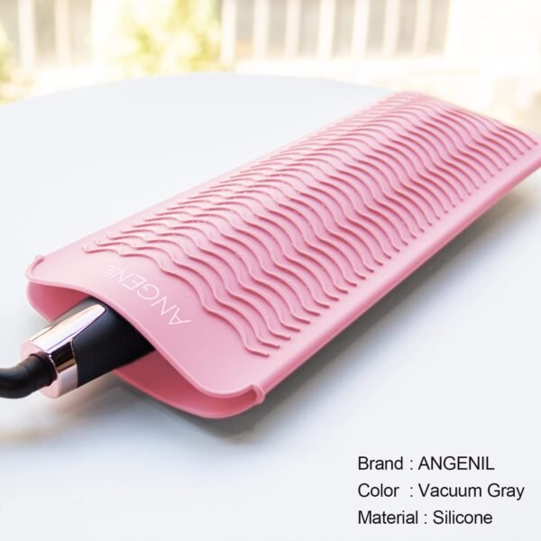 ANGENIL Heat Resistant Silicone Flat Iron Mat Pouch, For Travel Dual Voltage Curling Iron Wand, Hair Straightener, Automatic Wireless Curlers, Crimper Hair Iron, Styling Tools, Curling Brush For Women