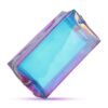 Boao 2 Pcs Clear Iridescent Holographic Makeup Bag Glitter Travel Cosmetic Pouches Toiletry Bag with Zipper Toiletry Organizer Case for Purse Diaper Beach Office Gift(Plain)
