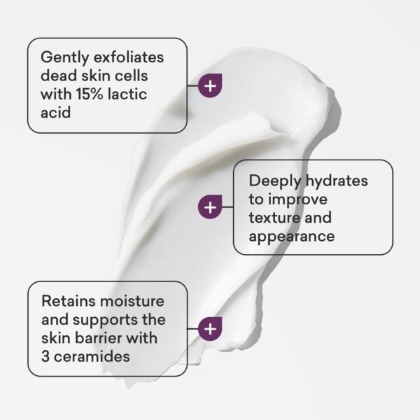 AmLactin Crepe Firming Cream - 12 oz Body Cream with 15% Lactic Acid - Exfoliator and Moisturizer for Crepey, Dry Skin​ (Packaging May Vary)