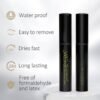 EMEDA Black Lashes Glue Super Strong Hold 24H/Waterproof/Quick Dry False Eyelash Glue Strip Eyelash Adhesive (Black, 5ml)