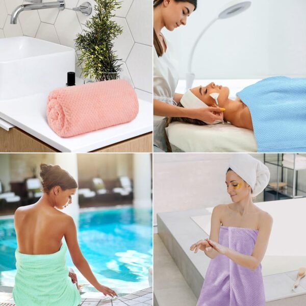 HOMEXCEL Bath Towel Set Pack of 4, 30 x 60 Inches Large Microfiber Bath Towels, Soft, Absorbent, and Quick Dry Towels for Bathroom, Pool, Beach, Swim, and Yoga, Large Bathroom Towels for Daily Use