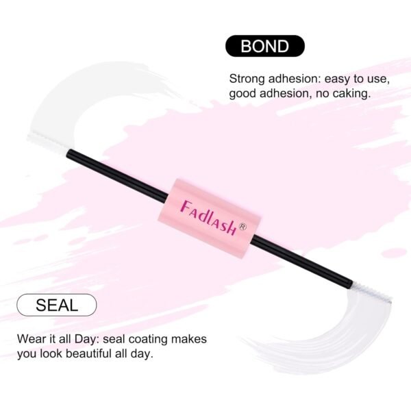 613qOUoCBiL._SL1500_.jpg FADLASH Lash Bond and Seal 10ml Individual Lashes Glue and Seal Super Strong Hold DIY Lash Extension Kit Hold 48-72 Hours Waterproof Cluster Lash Glue Eyelash Extension Kit