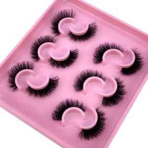 6148z72pIkL._SL1000_.jpg HBZGTLAD 6 Pairs Fluffy False Eyelashes Natural Faux Mink Strip 3D Lashes Pack (MSD-4)