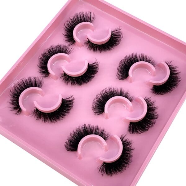 6148z72pIkL._SL1000_.jpg HBZGTLAD 6 Pairs Fluffy False Eyelashes Natural Faux Mink Strip 3D Lashes Pack (MSD-4)