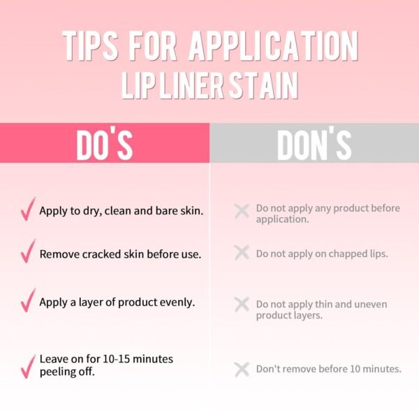 614900Y-U5L._SL1500_.jpg Lip Stain - Lip Liner Stain, Long Lasting Peel Off Lip Stain, Natural Peel Off Lip Liner Stain with Tweezer, Easy to Use, Waterproof, Smudge-proof, Transfer-proof, Nude Pink