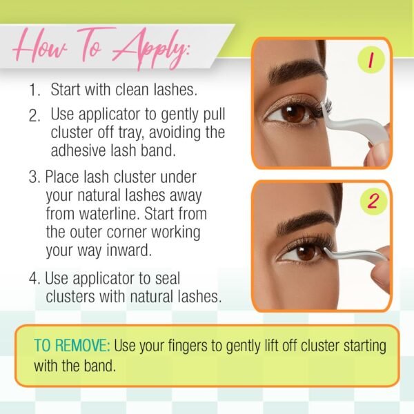 Ardell Winks Press On Eyelash Extensions, Natural - DIY Lash Clusters, 30 Individual Lashes, Natural Look Lashes with Applicator, 1 Pack