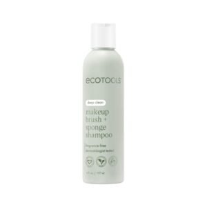 EcoTools Cleanser Shampoo for Makeup Brush/Sponge/Puffs, Remove Makeup & Impurities, Fragrance-Free, No Harsh Chemicals, Vegan & Cruelty-Free, 6 fl.oz./177 ml, 1 Count