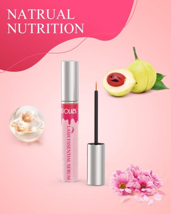 Lash Serum Based On Botanical Formula, Lash Essential Serum For Nourishing Lashes & Brows (5ML, 5-Month Supply) (pink)