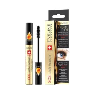 EVELINE COSMETICS Lash Booster with Argan Oil - Eyelash Serum - Doubles Volume, Extends & Strengthens - Multi Colored