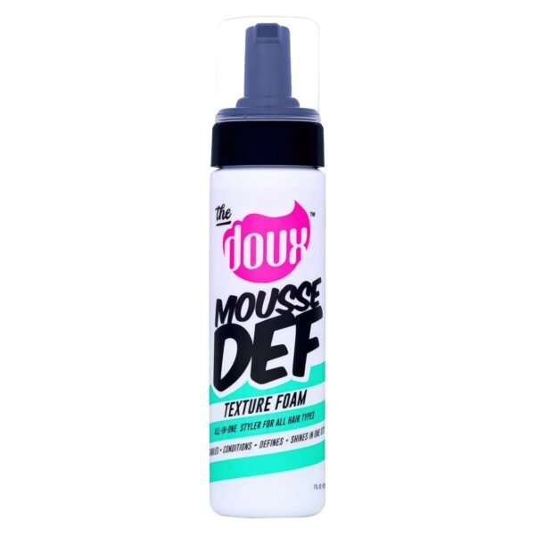 The Doux Mousse Def Texture Foam, Multi-Use Mousse Hair Foam to Style, Condition, Define, Volumize, and Add Shine - 7oz