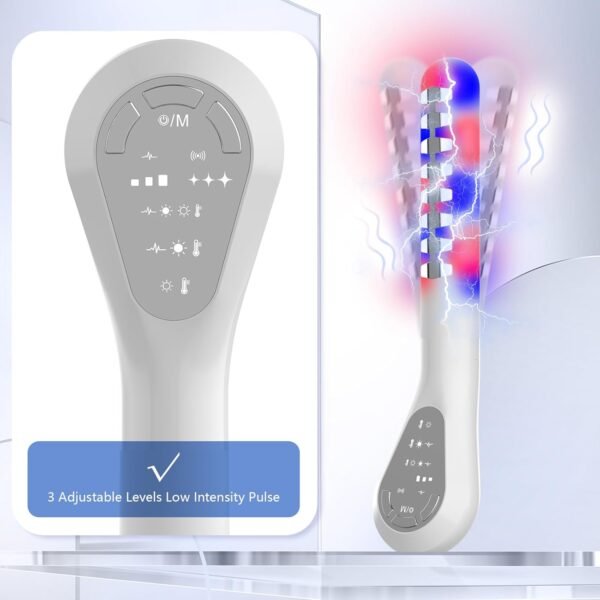 Red Light Therapy Wand, Red & Blue Light Therapy Device with Heating Function