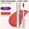 61604rbXJNL._SL1500_.jpg Lip Tint Stain Peel Off NEW FORMULA - Long Lasting, Transfer Proof and Waterproof Lip Makeup, Matte Finish Lip Stain Peel Off, Infused with Vitamin E & Algin & Hydroxyacetophenone, #001 Rose Wood