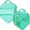 Silicone Body Scrubber - Exfoliating Bath Brush and Skin Cleanser - Shower Sponge for Gentle Body Scrub and Wash - Silicone Scrubbing Care Tool for a Refreshed and Renewed You - Green