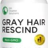 616ONPsO9gL._AC_SL1500_.jpg DR VITAMIN SOLUTIONS Gray Hair Rescind with Catalase - Antiaging Hair, Skin and Nails Vitamins, Pantothenic Acid, Folic Acid 400mcg, Biotin 300mcg, Saw Palmetto for Men and Women