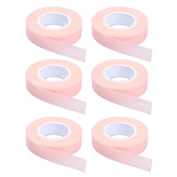 616OpqE6T1L._SL1500_.jpg 6 Rolls Eyelash Tape,Adhesive Fabric Eyelash Extension Tape,Breathable Micropore Fabric Tape for Eyelash Extension Supplies,9 m/10 Yard Each Roll (Pink)