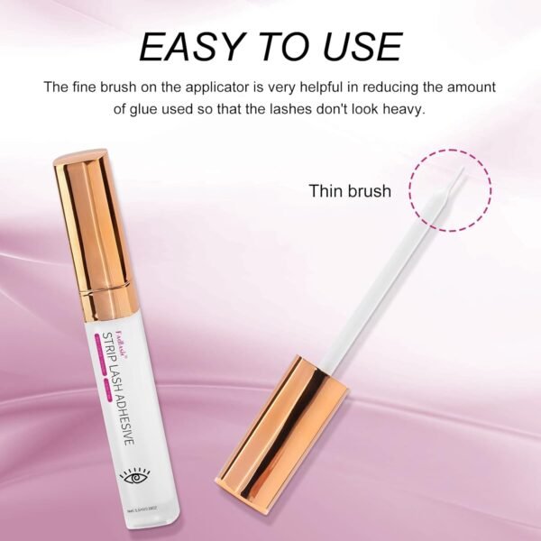FADLASH Super Strong Hold Clear Eyelash Glue for False Lashes, Waterproof, Sensitive Eyes, 5g
