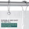 AmazerBath Plastic Shower Curtain Clear Premium PEVA, Clear Shower Curtain Heavy Duty 8G, Weighted Shower Curtains for Bathroom Accessories with 3 Big Stones and 12 Rustproof Grommets, 72x72 Inches
