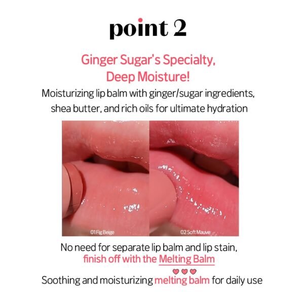 617-v4HDruL._SL1000_.jpg Etude Ginger Sugar Melting Balm Stick 03 Bare Peach | Tinted Moisturizing Lip balm | Natural Ingredients Hydrate Ginger, Sugar, Shea Butter Moisturizing Relaxing Effect | K-Beauty