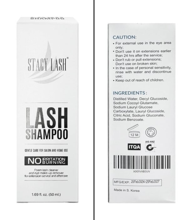617kv76NodL._SL1500_.jpg STACY LASH Eyelash Extension Shampoo + Brush / 1.69 fl.oz / 50ml / Eyelid Foaming Cleanser/Wash for Extensions & Natural Lashes/Safe Makeup Remover/Supplies for Professional & Home Use