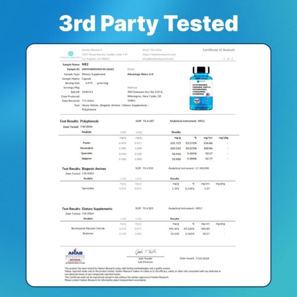 Liposomal Nicotinamide Riboside Supplement - NMN Supplement Alternative - NR Supplements Nicotinamide Riboside w/ Fisetin, Resveratrol, Spermidine, Berberine Anti Aging Nad Resveratrol 60 caps 1 pack