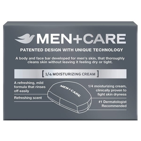 Dove Men Care Body + Face Bar Soap, Clean Comfort Mild Formula, 3.51 oz (100g) - 4 Bars4