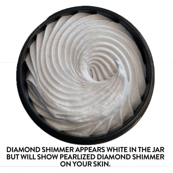 GLIMMER GODDESS Organic Whipped Body Butter - Sexy Level 2 Diamond Shimmer - Moisturizing & Nourishing Skincare with Natural Ingredients - Sultry Glow & Hydration for All Skin Types - 4.0 oz