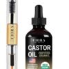 618ImT-bdZL._SL1500_.jpg Organic Castor Oil for Eyelashes, Eyebrows, Hair & Face – Cold Pressed Hexane Free 100% Pure Aceite De Ricino Organico, Lash & Brow Serum with Refillable Mascara Tube (unfilled), 1oz Glass Bottle