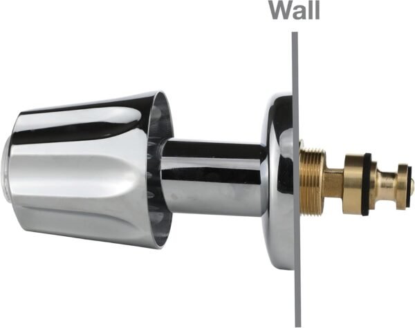 DANCO Bathtub and Shower 3-Handle Remodel/Rebuild Trim Kit for Gerber Faucets | Knob Handle | 11B-1H, 11B-1C, 11B-4D | Chrome (39617)