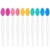 618U2cObhLL._SL1500_.jpg Soft Double-Side Lips Brush, 10Pcs Silicone Face Scrubber, Lip Scrub Brushes, Nose Clean Scrubber, Blackhead Removal Brushes, Gentle Exfoliating Tool for Lips Care Beauty (5 colors)