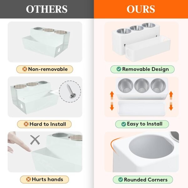 Lifewit Hair Tool Organizer, Hair Blow Dryer Holder Countertop, Removable Acrylic Hair Brush Storage Stand for Curling Iron/Hair Styling Tools/Makeup Accessories in Bathroom, Vanity, Kitchen