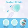 2pcs Silicone Lip Scrub Brush, Double-Sided Lip Exfoliator Brush for Dark Lips, Heart Shape Lip Scrubber Tool for Removing Dead Skin- Pink & Green